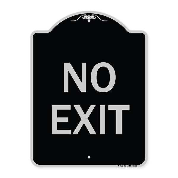 Parking Lot No Exit Heavy-Gauge Aluminum Architectural Sign, 18" L, 24" H, BS-1824-23420